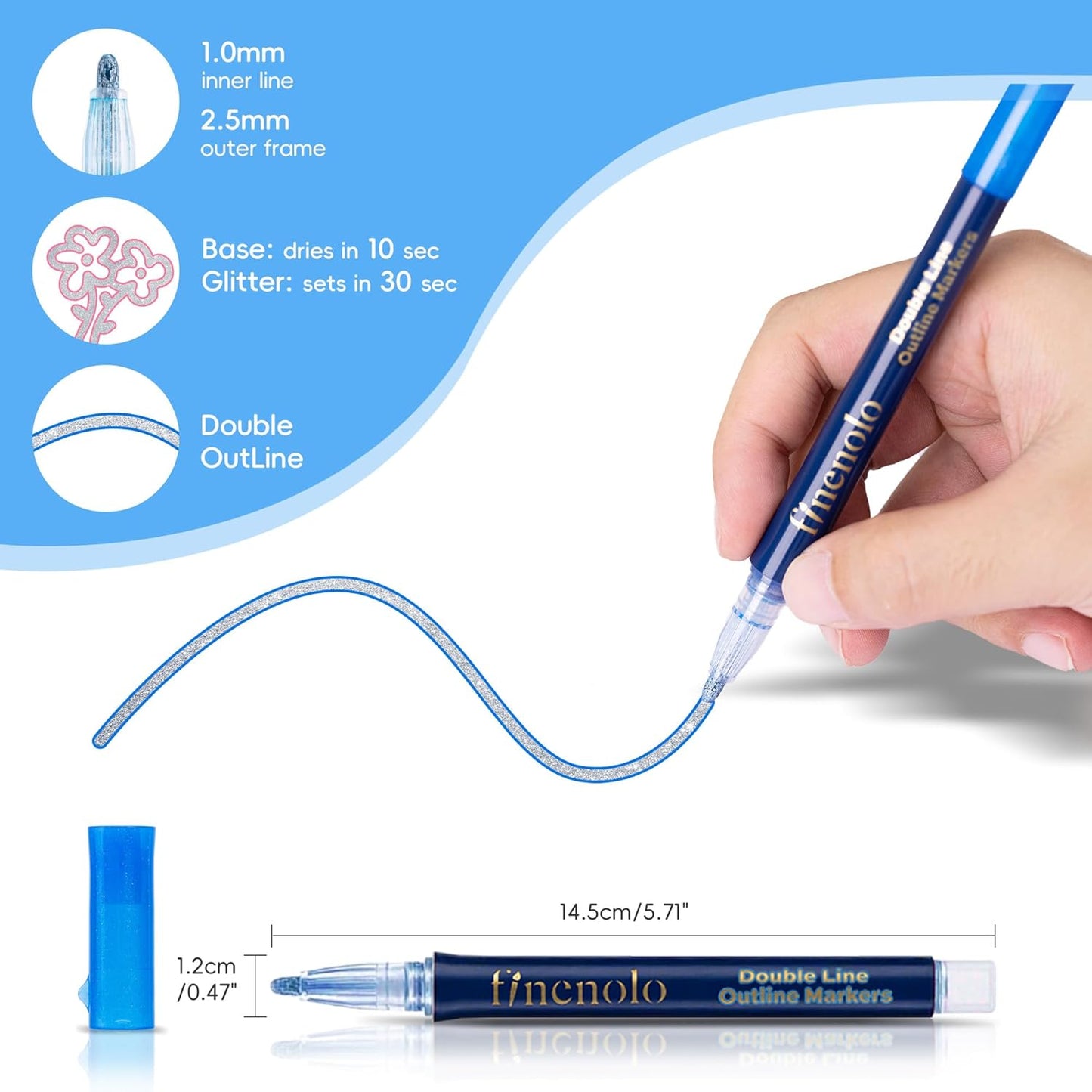 Clareo Outline Shimmer markers